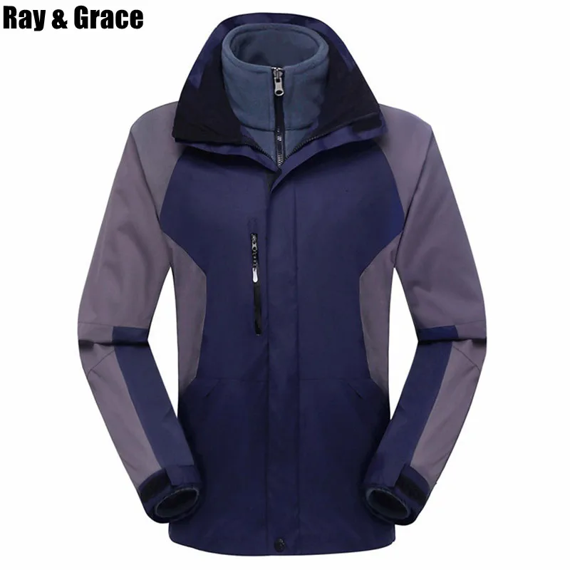 RAY GRACE/осенне-зимняя мужская куртка для пеших прогулок теплая 3в1 улицы женщин
