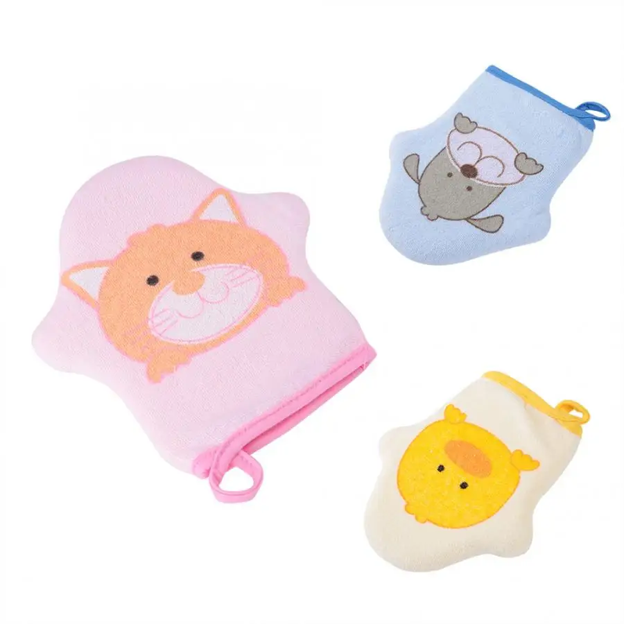 3 Цвета котенка мягкие хлопковые Детские ванна душ щетка милые животные