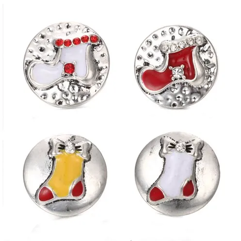 

10pcs/lot Crystal Christmas gift bohemian 18mm metal snap button for women's bracelet female armhand bangle one direction