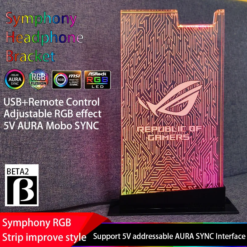 Rgb гарнитура ROG Symphony Streamer 5V 3P акриловая подставка для наушников практичный