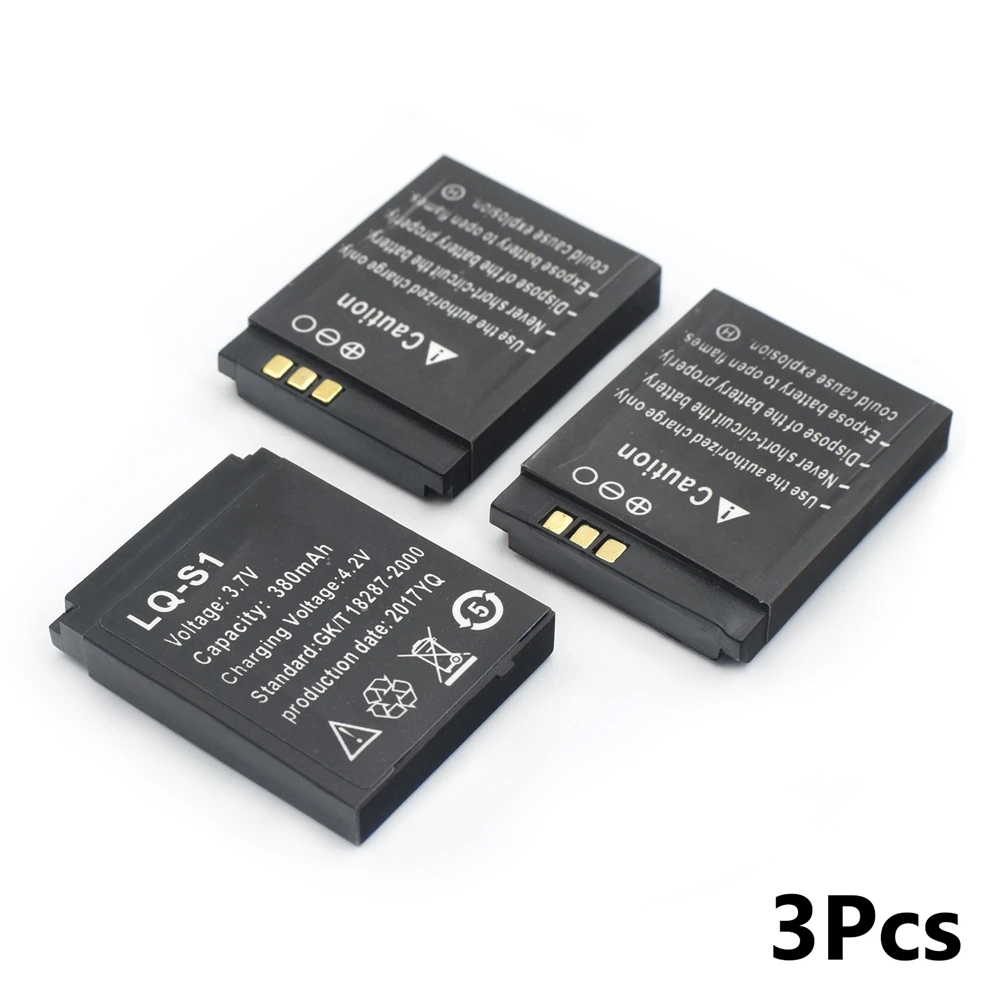 3 шт./лот 7 V 380mAh Li po аккумуляторная батарея для умных часов DZ09 QW09 W8 A1 V8 X6 SmartWatch