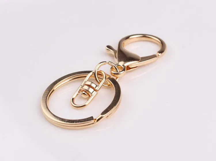 kc gold 8 20 шт 30 мм 12 Дизайнов ключи цепочки Ключи Кольца круглый золотой серебряный цвет брелок для ключей Омаров - Цвет: kc gold 8