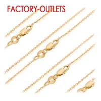 1pc nice accessories findings 16 30 necklace chains o gold link rolo chainlobeter clasp pendant super cheap