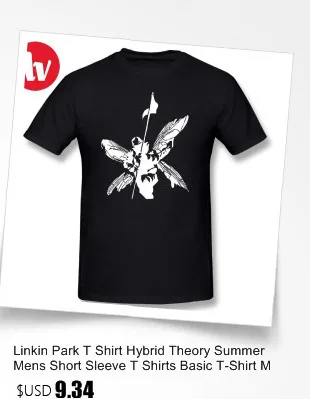 Linkin Park/футболка с мультипликационным принтом Linkin Park Hybrid Theory-Design, Классическая футболка размера плюс, мужские повседневные хлопковые футболки