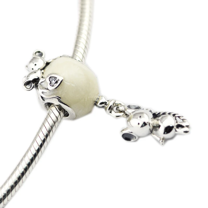 

Woman DIY Jewelry Mouse and Balloon Hanging Charm Fashion Beads For Jewelry Making Fits Sterling Silver Bracelets