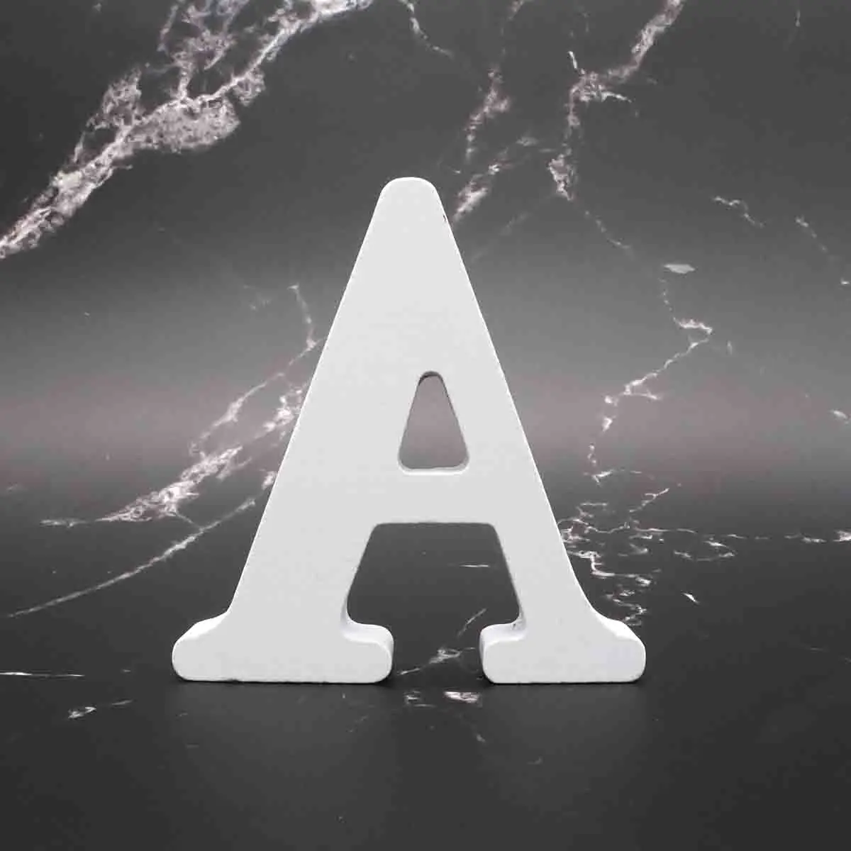 A 1 шт. 8 см X 8 см белая деревянная буква Английский алфавит DIY Индивидуальное Имя Дизайн Искусство ремесло отдельно стоящее сердце свадебное украшение - Цвет: A