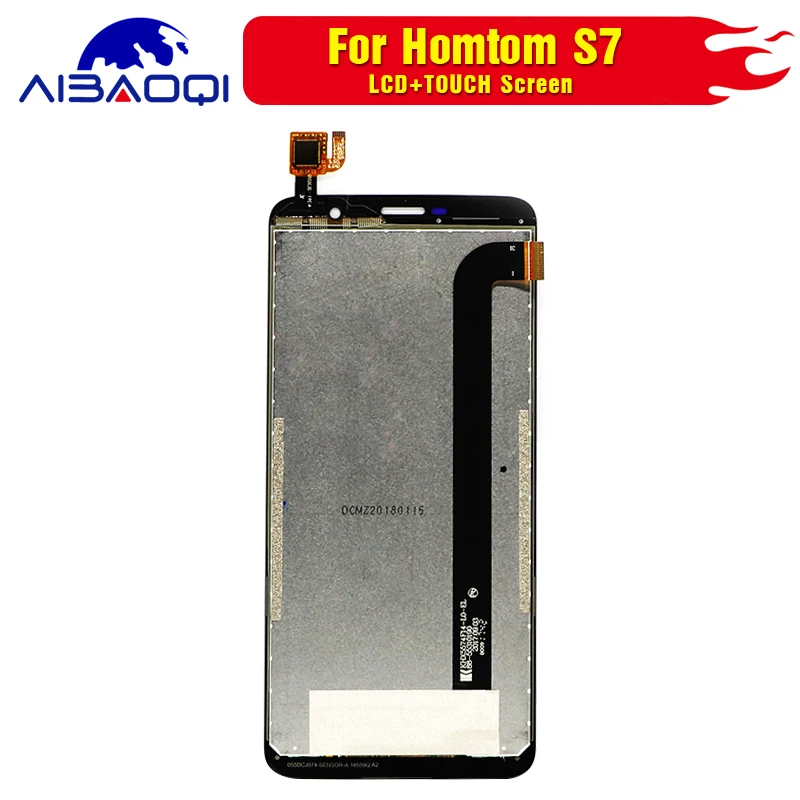 Новый Сенсорный экран ЖК дисплей Экран для HOMTOM S7 с корпусом запасные части +
