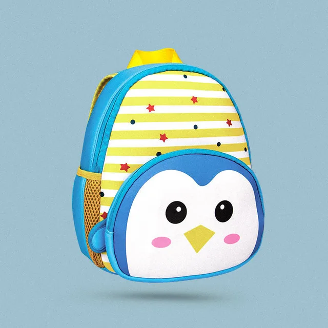 Penguin Модный стиль 3D мультфильм животных Детский сад Школьный водонепроницаемый милый рюкзак Детский рюкзак - Цвет: Penguin