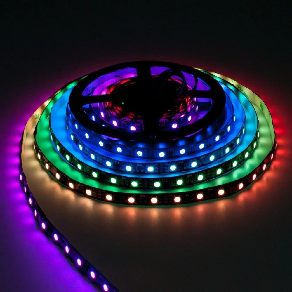 WS2811 IC 5m Flexible LED Strip light Dream Color DC12V Programmable Addressable full color RGB Pixels riboon Tape lamp - купить по