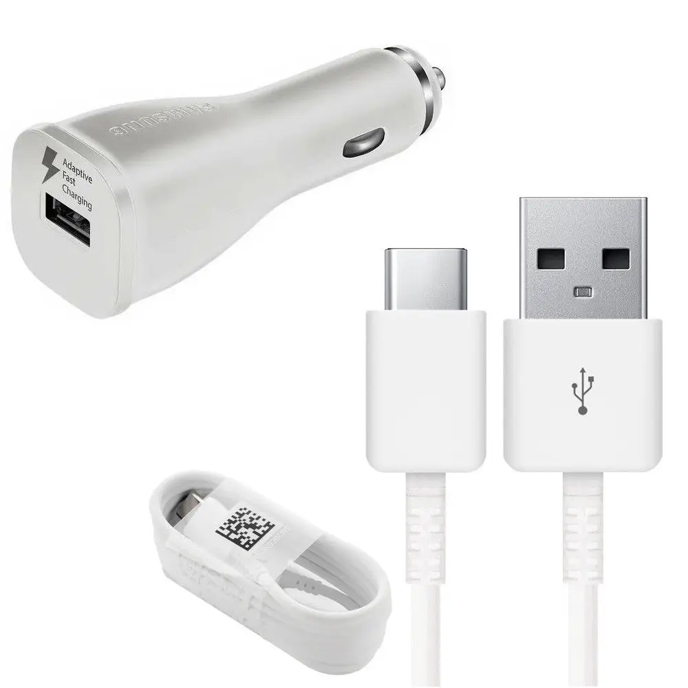 Оригинальный samsung USB автомобиль Быстрая Зарядное устройство + 1 2 м Тип usb-C для Galaxy