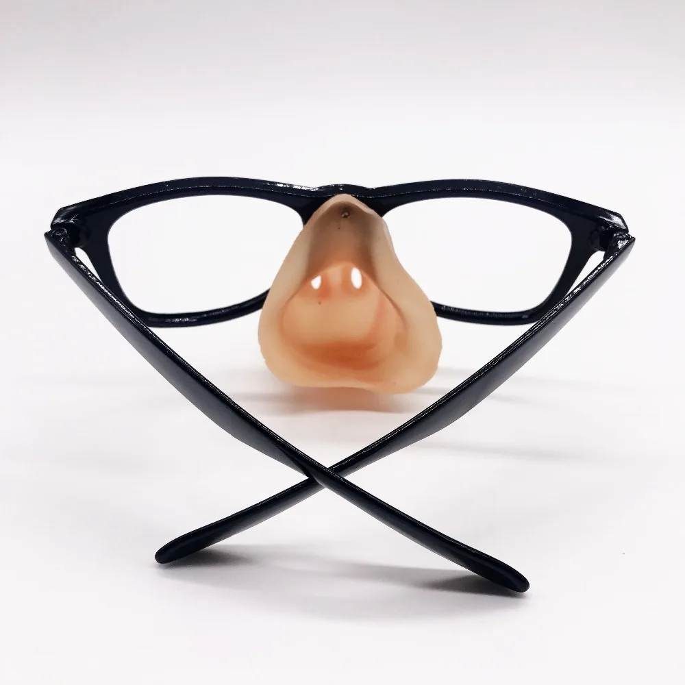 

Funny Black Frame Party Glasses without lense with silicon Pig Nose Makeup Mask Costume Props Party Event Favors Photoprops