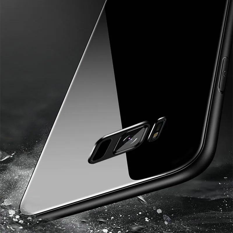 Yuetuo оригинальный роскошный стеклянный зеркальный чехол для samsung galaxy s8 plus s8plus