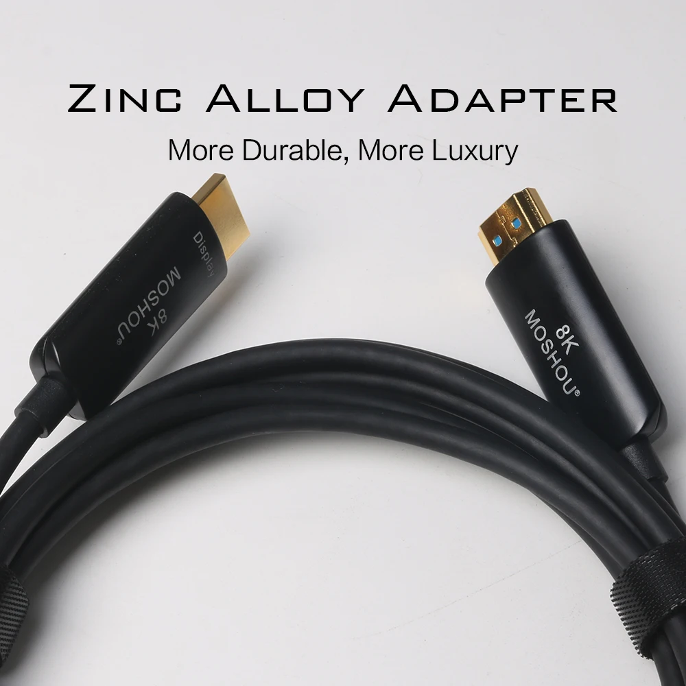 MOSHOU HDMI совместимый 2 1 кабель Оптическое волокно Ультра HD (UHD) 120 Гц 48Gbs с аудио видео