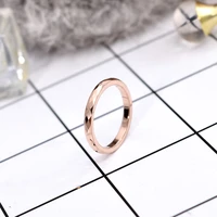 yun ruo modern simplify rose gold color rhombus ring ladys birthday gift for woman fashion titanium steel jewelry never fade