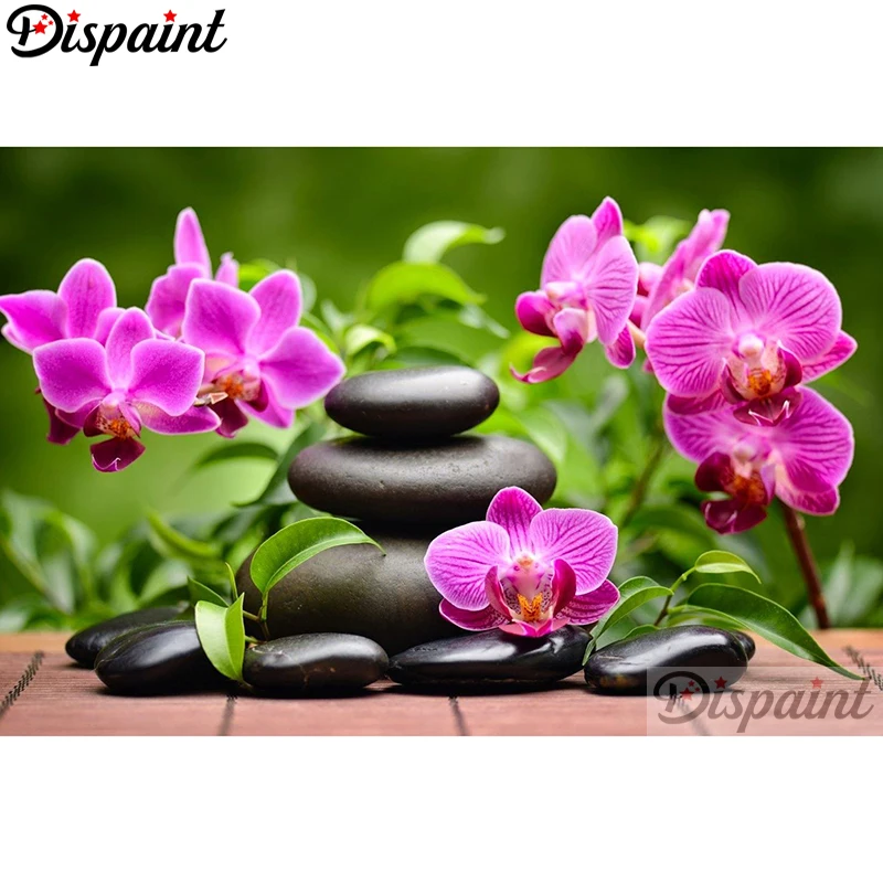 

Dispaint Full Square/Round Drill 5D DIY Diamond Painting "Flower stone" Embroidery Cross Stitch 3D Home Decor A10545