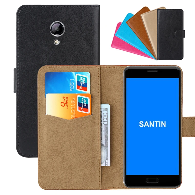 Роскошный чехол кошелек для Santin Promotion Candy U7 искусственная кожа Ретро флип
