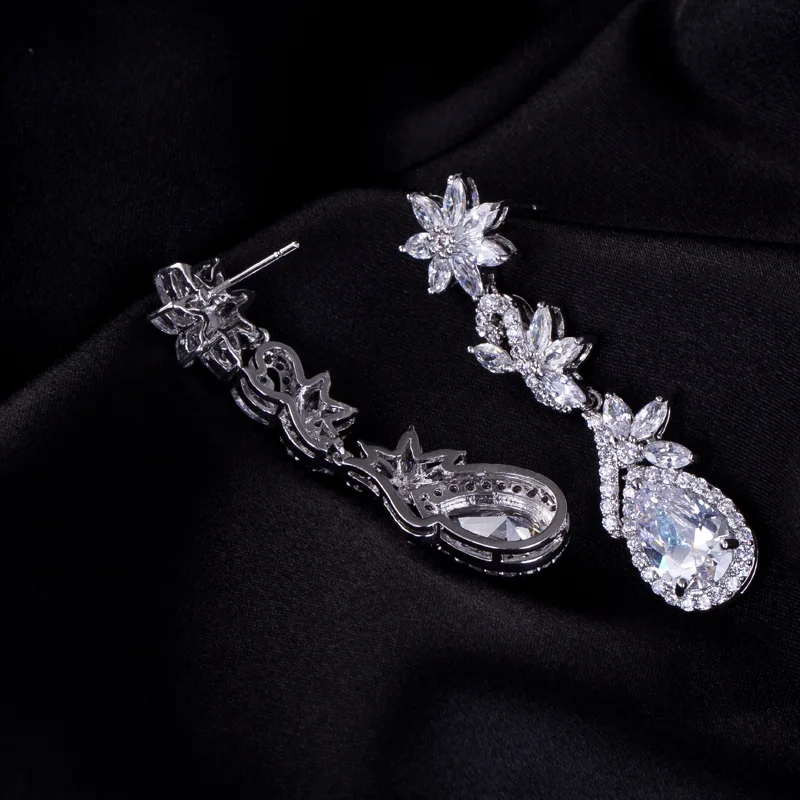 2016 летние модные наборы свадебных ювелирных изделий ожерелье и серьги комплект |