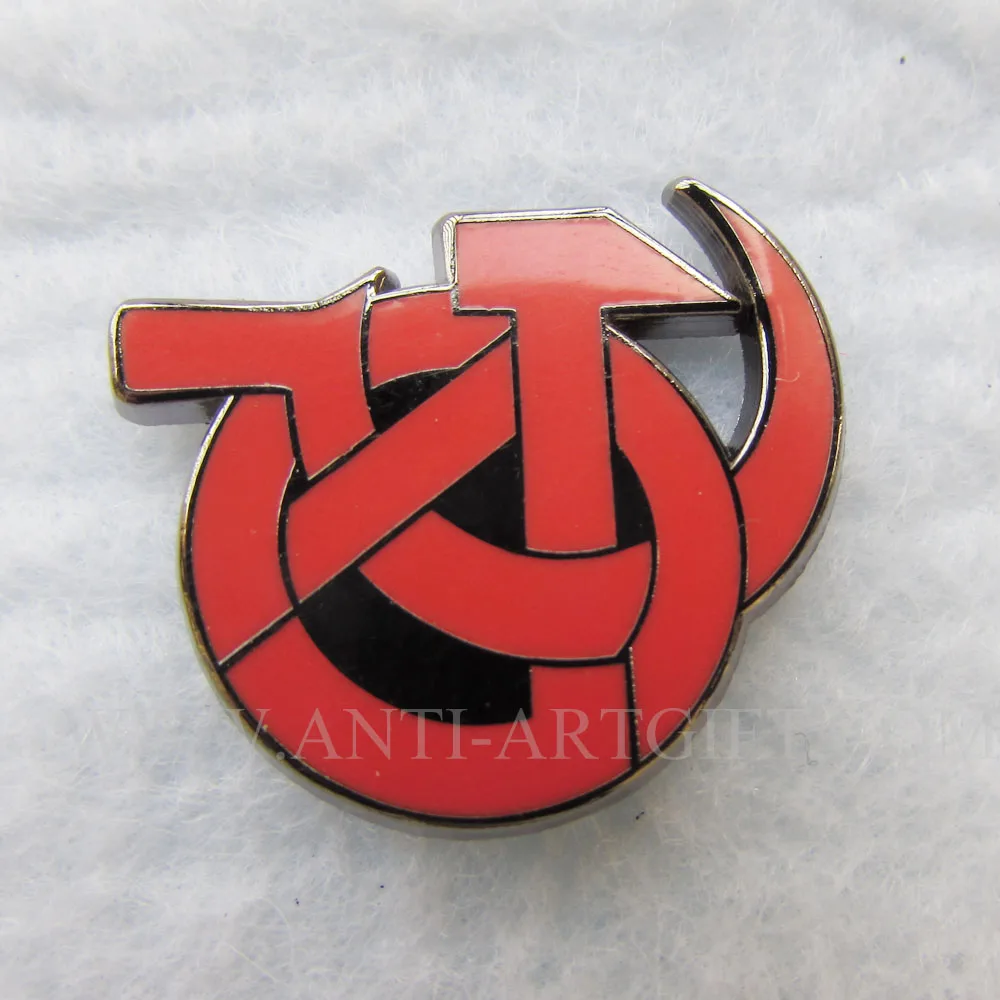 Индивидуальные твёрдые эмаль брошь с застежкой красный цвет пять звезд из