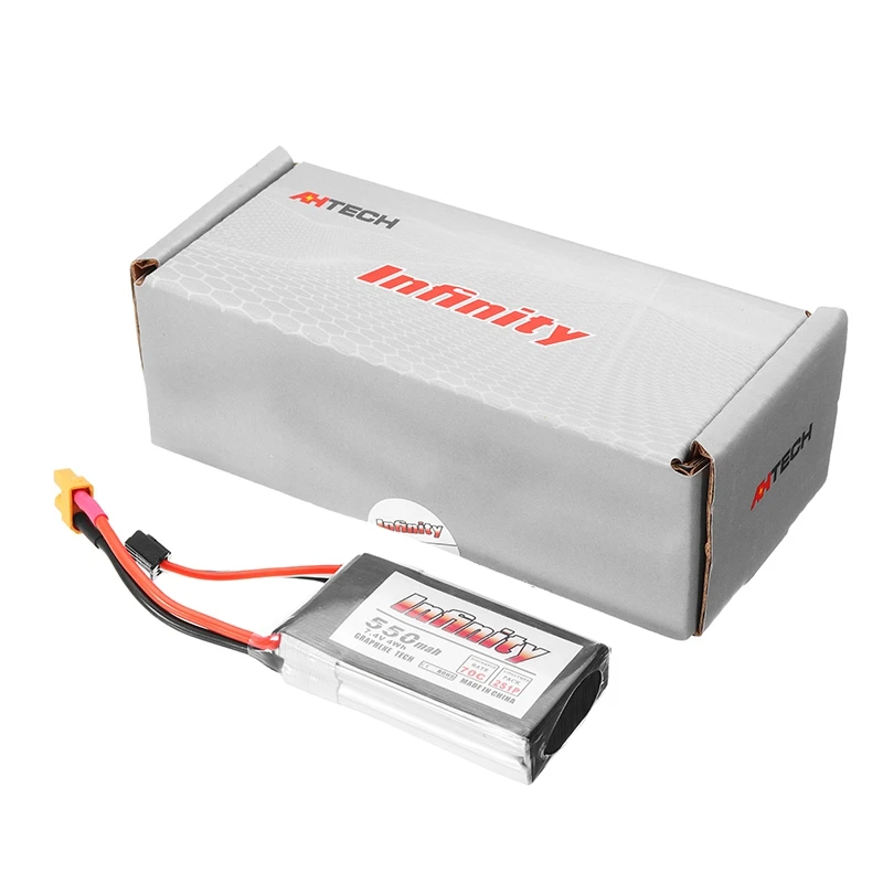High Quality for Infinity Graphene 7.4V 550mAh 70C 2S Rechargeable Lipo Battery XT30 Plug Connector For RC Models Multicopters | Игрушки и