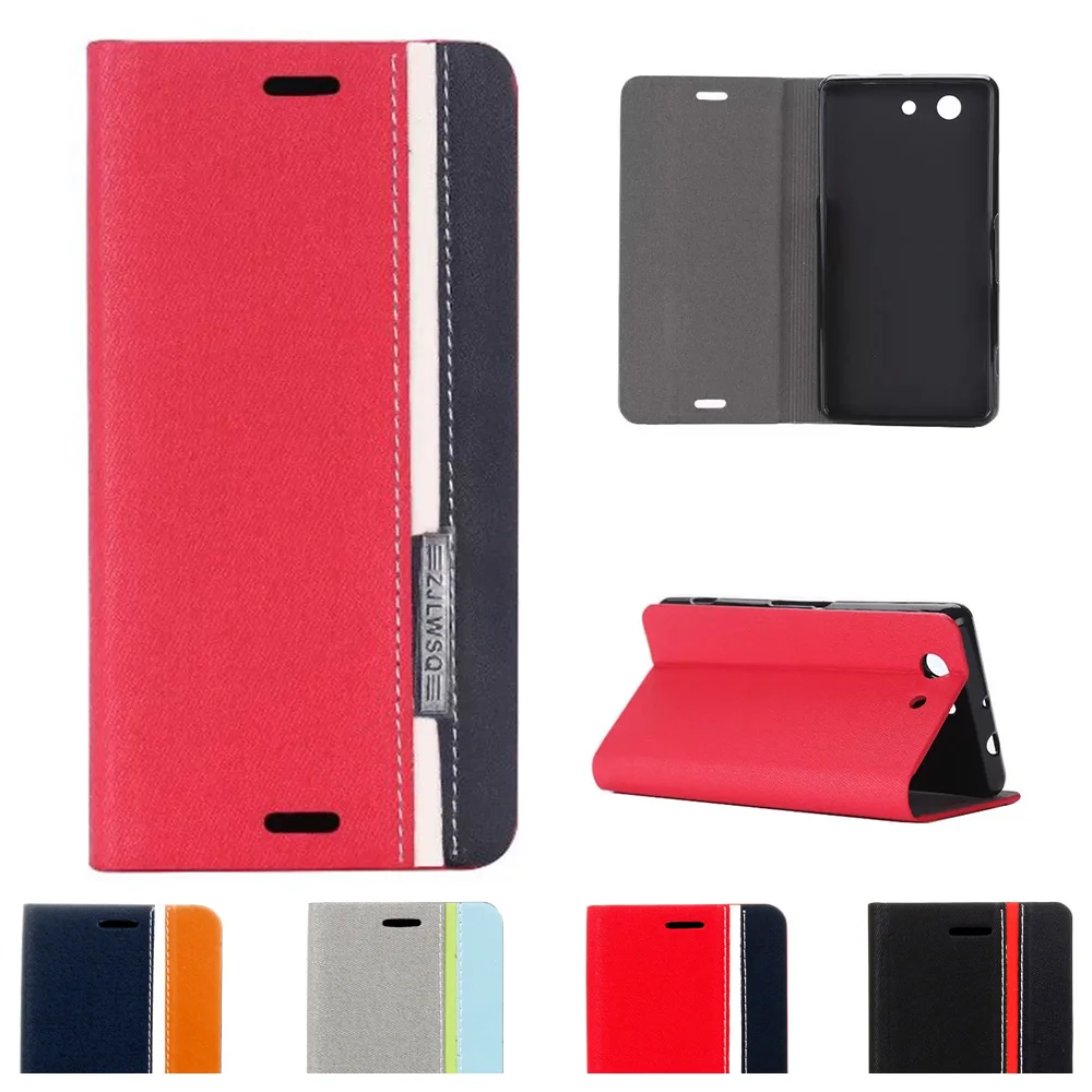 Флип чехол для Sony Xperia Z 3 Compact Z3 mini D5803 D5833 M55W из ТПУ задняя крышка телефона кожаный