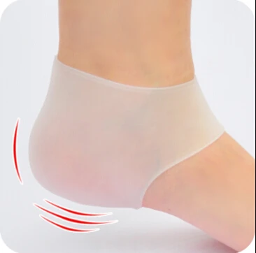 Relieve heel pain elastic silicone protector mat for prevention crack cover socks as wearproof cleft foot cushion | Красота и
