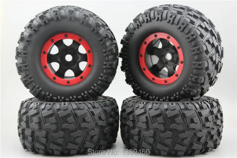 4 шт. RC 1/8 огромный 176 мм наружный диаметр блокировки шин Monster Truck Набор 17 hex 1/2 для HPI