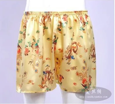 

Plus size silk beach silk panties male silk shorts trunk su215p4