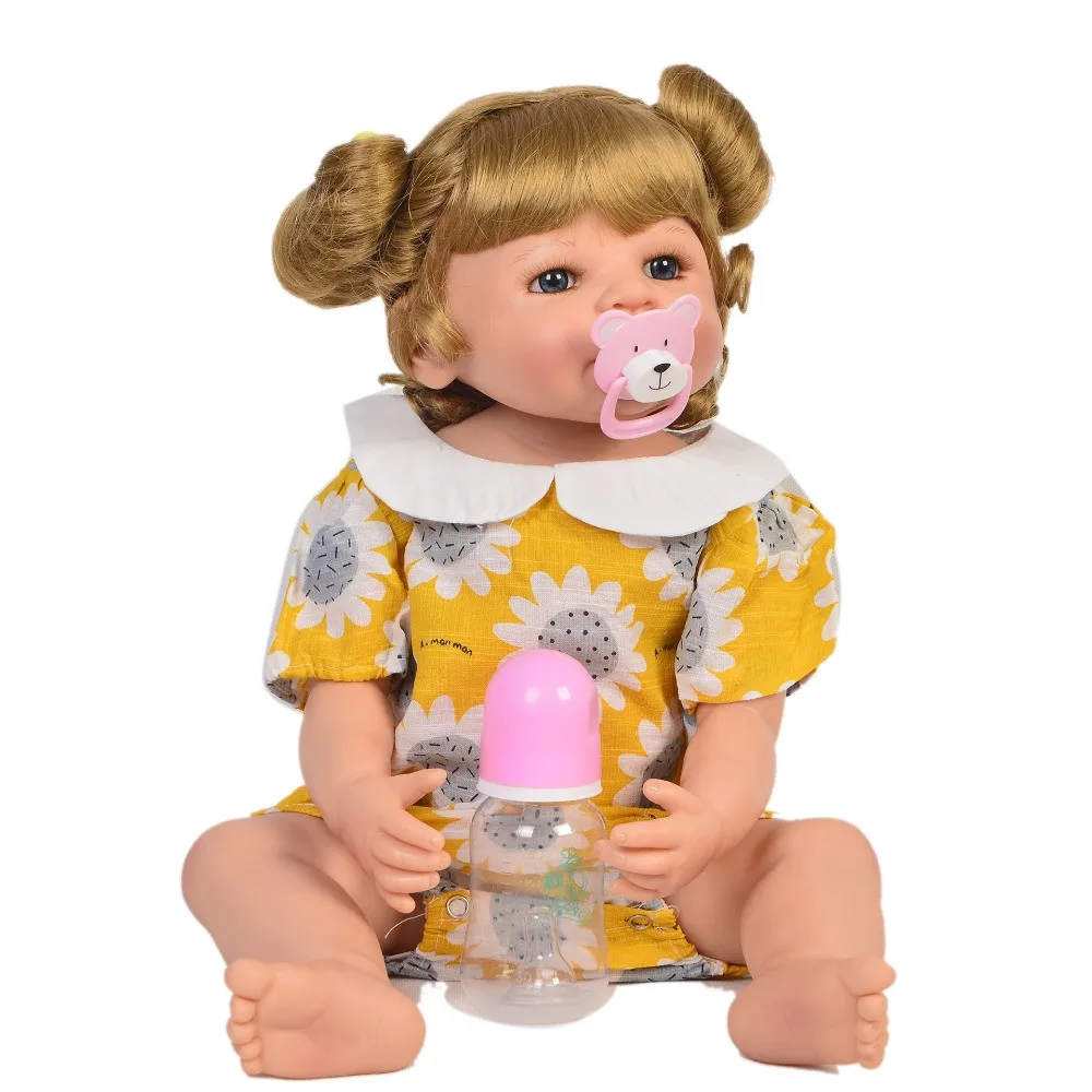 

55cm Full Silicone Vinyl Body Reborn Baby Doll Toy lol toys Bonecas Newborn Princess Babies Bebe Bathe Toy Birthday Gift Present