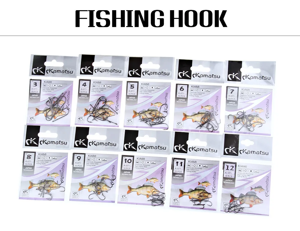 FISH KING 50 шт. 3-12# KIAMI рыболовный крючок с длинным хвостовиком Baitholder Vissen червь живая приманка крючки соленая вода Anzol Peche рыболовные снасти