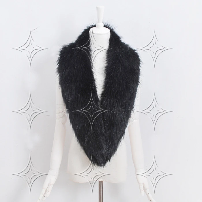 49 дюймов искусственная кожа трава енота меховой воротник модные шали жилеты для