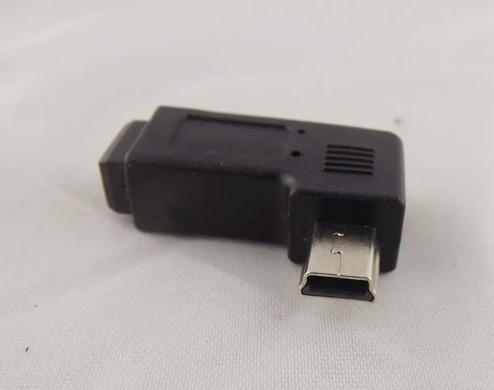 1 шт. USB 2 0 Mini 5 Pin штекер мини Женский M/F левый угол адаптер разъем |
