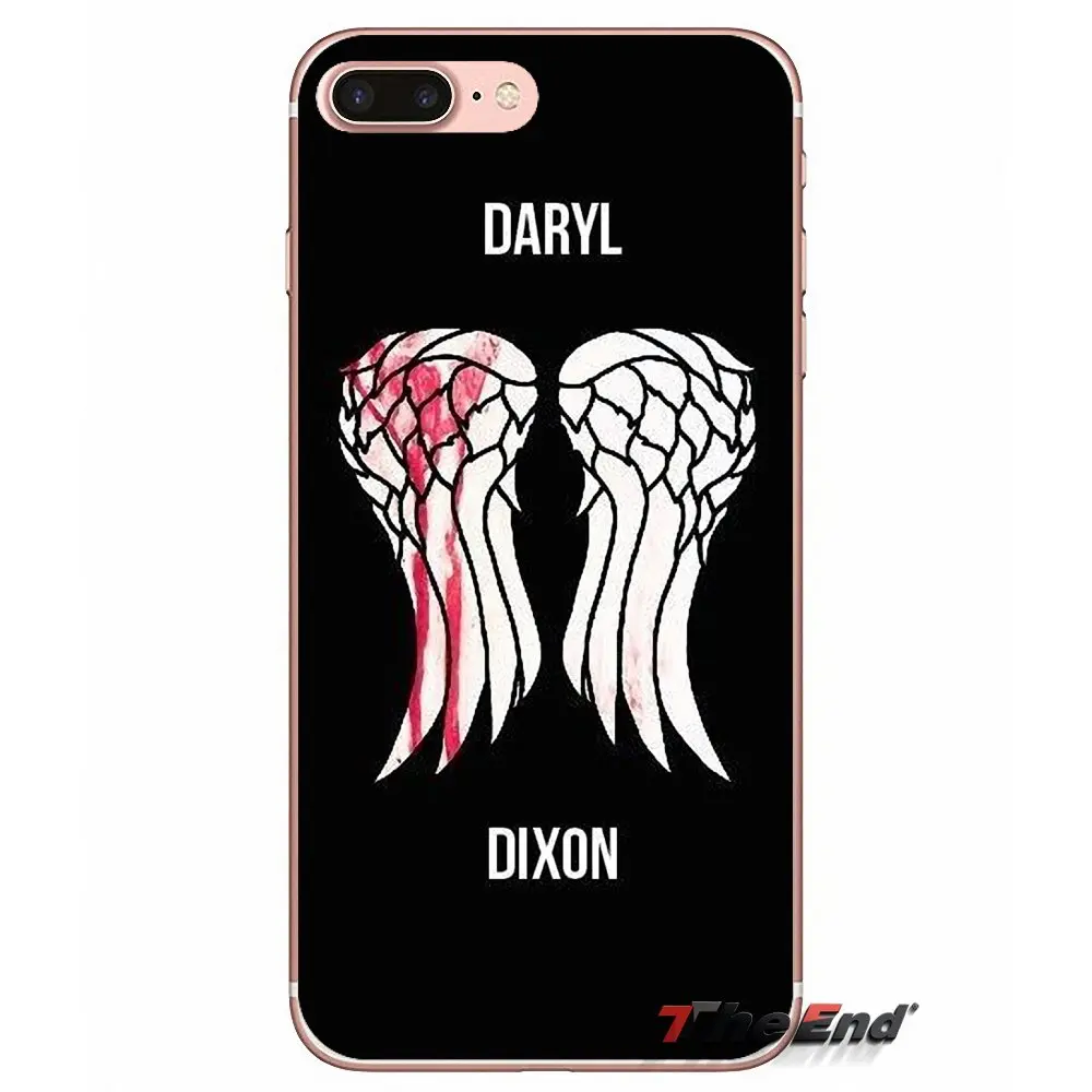 Мягкий чехол Walking Dead Daryl Dixon Wings для Apple iPhone X 4 4S 5 5S SE 5C 6 6S 7 8 Plus 6Plus 7plus 8plus Fundas