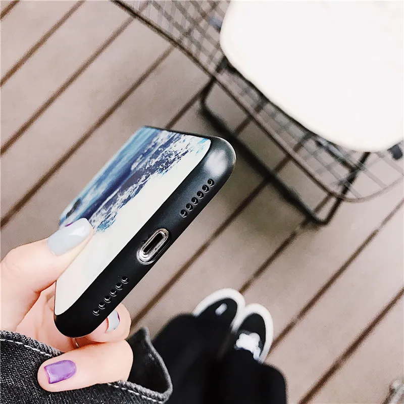 DISCASE закаленное Стекло Shell Телефон чехол для iphone X эксклюзивная модная волна