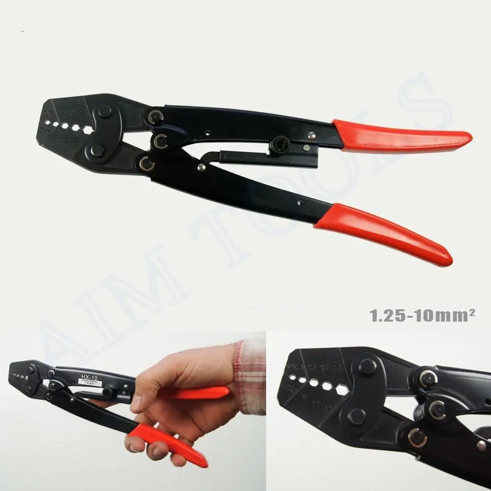 

# Ratchet Crimping Tool Non-insulated Cable Link Crimper Plier Hexagonal