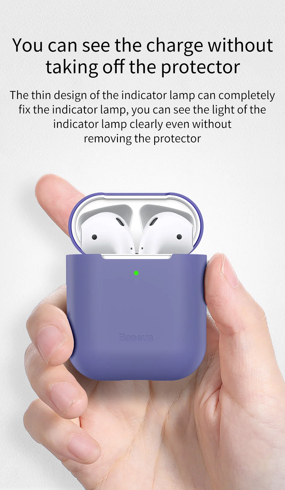 Мягкий силиконовый чехол Baseus для Airpods 1 2, защитный чехол для Airpods, беспроводной Bluetooth футляр для наушников для Apple, чехол