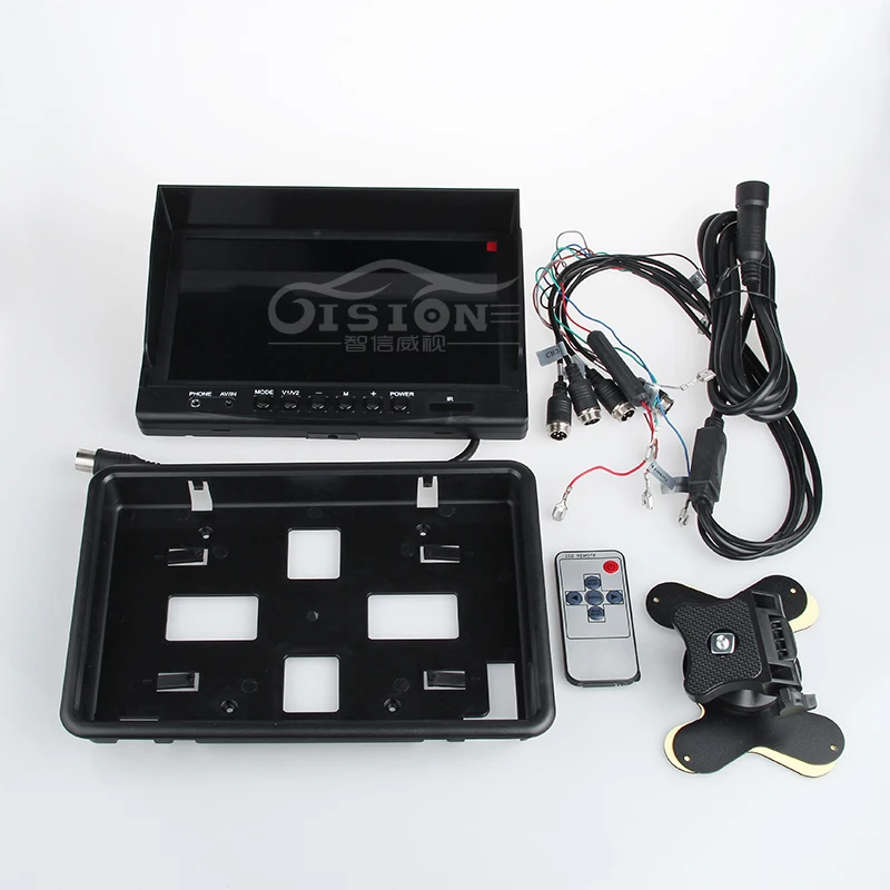 

9Inch 4 Quad Color Car Monitor For Car Parking Security CCTV Reverse View Monitoring For Camera /Dvr With 4CH Video Input