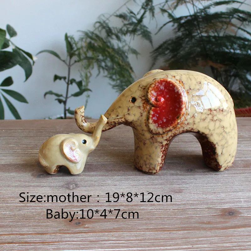 Современная Абстрактная статуя слона BUF 2 шт./компл. керамические украшения