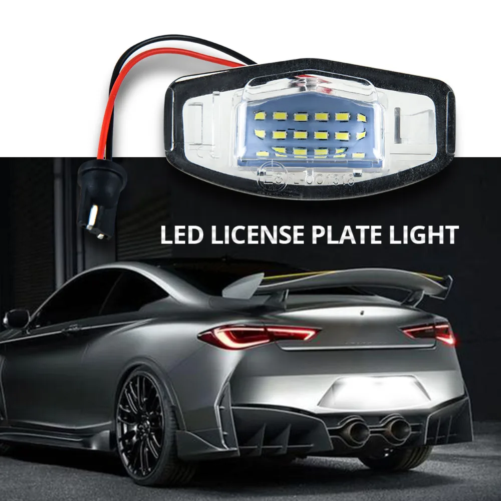 VooVoo 2 шт./компл. Canbus без ошибок 12 в белый 18 SMD СВЕТОДИОДНЫЙ номерной знак для Honda Civic