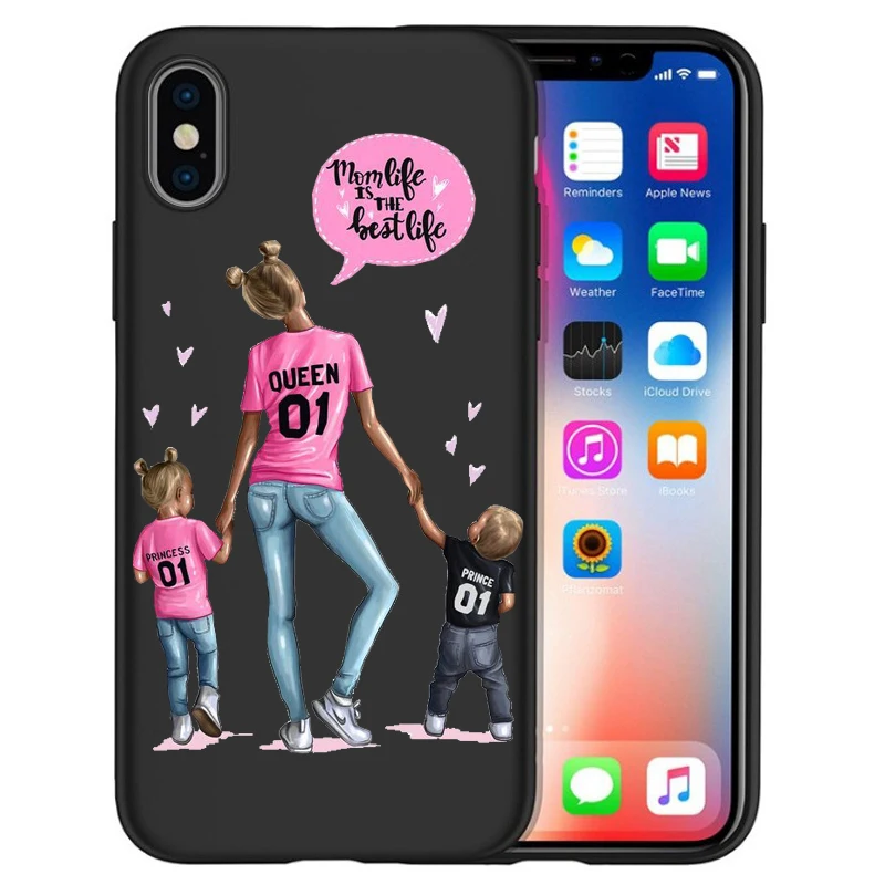 Чехол для iPhone X, модный, супер мама, девочка, для Iphone 5, 5S, 6, 6 S, 7, 8 Plus, X, XS, Max, XR, мягкий силиконовый чехол, Etui