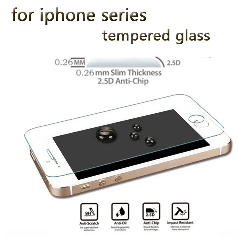 Ультратонкая защитная пленка ABAG 0 26 мм для iPhone 5 5S 5C SE 9H 2.5D телефона apple se из