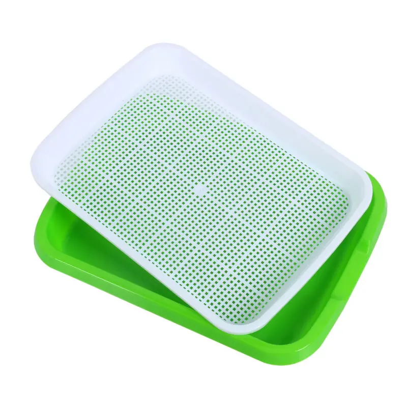 10pcs Seed Sprouter Tray Plastic Soil Free Capacity Wheat Grass Gardening Germinator Grow Box | Дом и сад