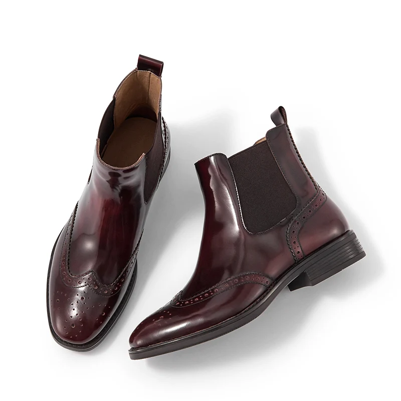 BeauToday пояса из натуральной кожи ботинки челси для женщин Качество Лакированная