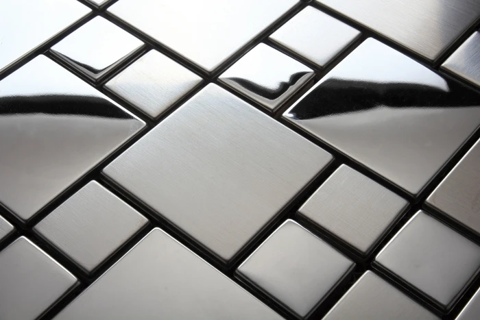 Металлическая мозаичная плитка из нержавеющей стали для плитки мозаичный дизайн