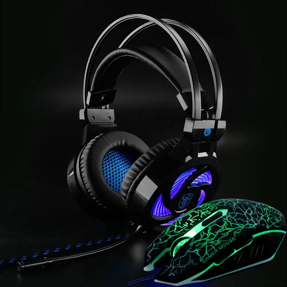 USB855 led bk-B2 Soyto, USB, стерео игровая гарнитура, 7,1, Virtual Surround Bass, игровые наушники с микрофоном, светодиодный светильник для компьютера, ПК, геймера - Цвет: USB855 led bk-B2