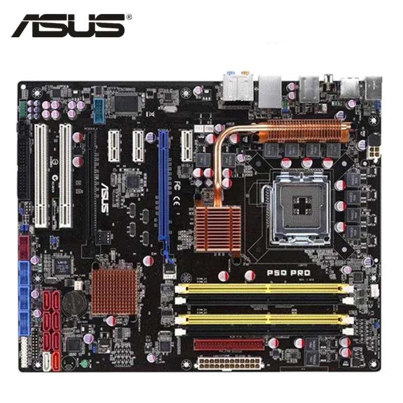 

ASUS P5Q Pro Motherboard LGA 775 DDR2 16GB For Intel P45 P5Q Pro Desktop Mainboard Systemboard PCI-E X16 Used 8Mb AMI BIOS