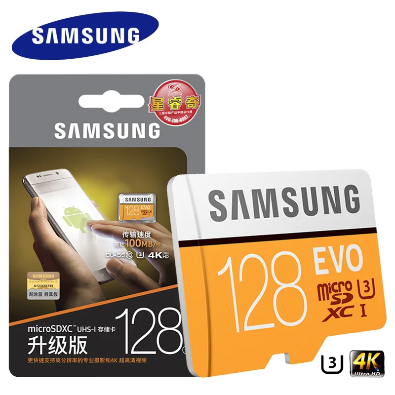 

SAMSUNG EVO Memory Card 64GB 128GB U3 micro sd 32GB U1 Class 10 UHS-I Microsd Flash tf card for Phone microSDHC/SDXC Full HD