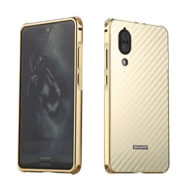 Чехол для SHARP AQUOS S2 металлический алюминиевый бампер+ матовый Гибридный чехол из углеродного волокна 2 в 1 противоударный чехол для задней панели