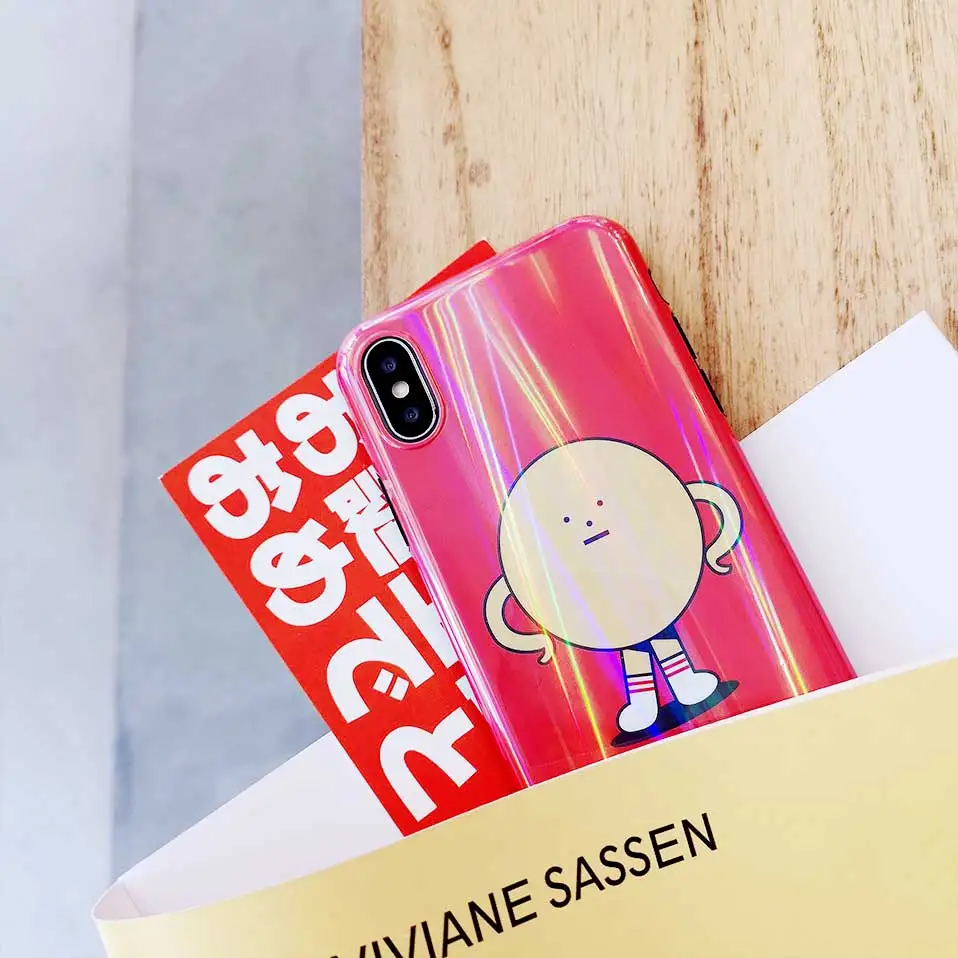 Cartoon couple mobile phone case For iPhone 6 6S 7 8 Plus Drop-proof Back Covers Funda TPU iphone X |