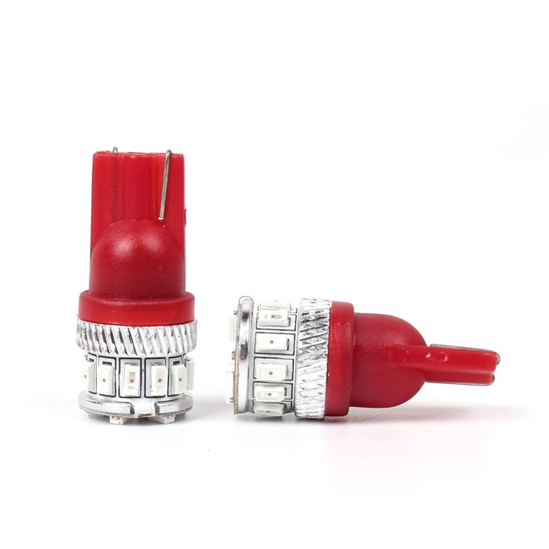 Светодиодные лампы T10 18SMD для салона автомобиля красные наружного освещения