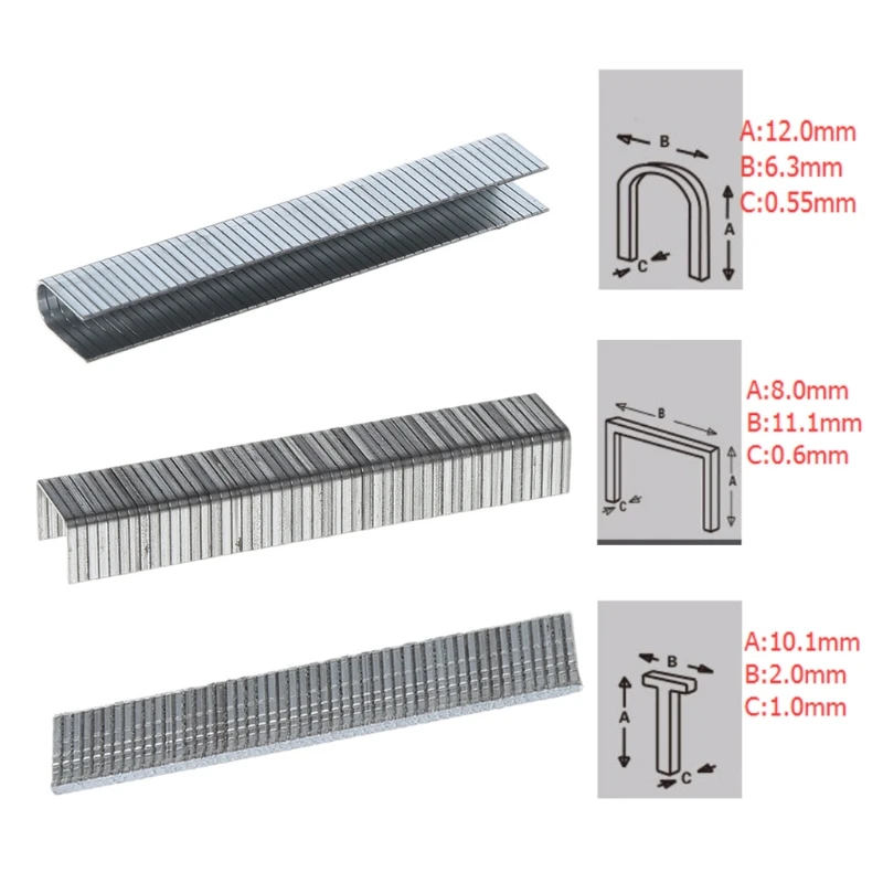 

1000 Pcs U Shaped Staples 12x6.3mm Nails For Staple Gun Stapler